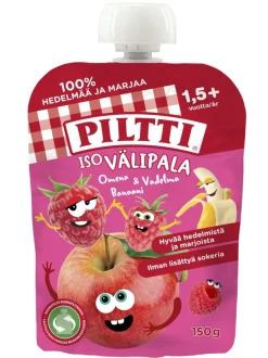 PILTTI ISO VÄLIPALA OMENA-VADELMA-BANAANI 2+V ANNOSPUSS