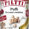 PILTTI PUFFI BANAANIN JA VADELMAN MAKUISIA RIISI- JA VEHNÄNAKSU 35 G