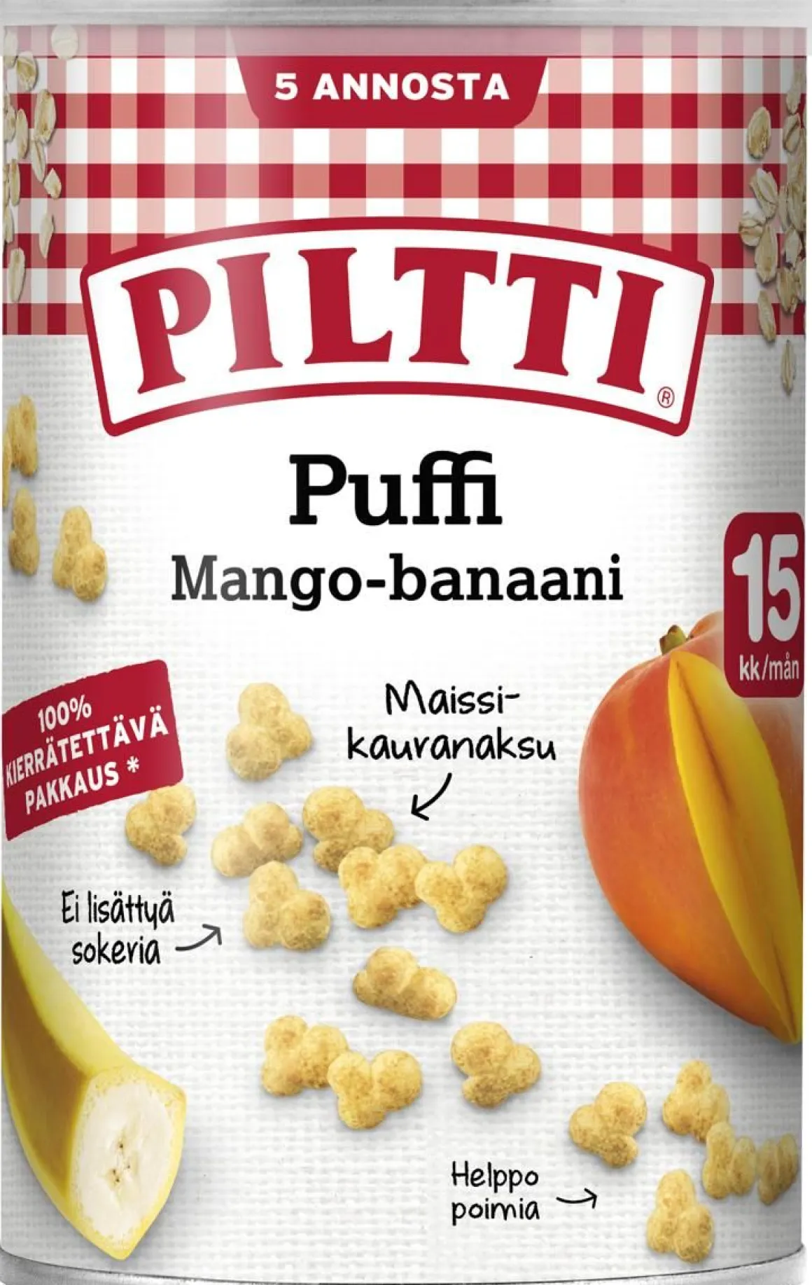 PILTTI PUFFI MANGON JA BANAANIN MAKUISIA MAISSI- JA KAURANAKSUJ 35