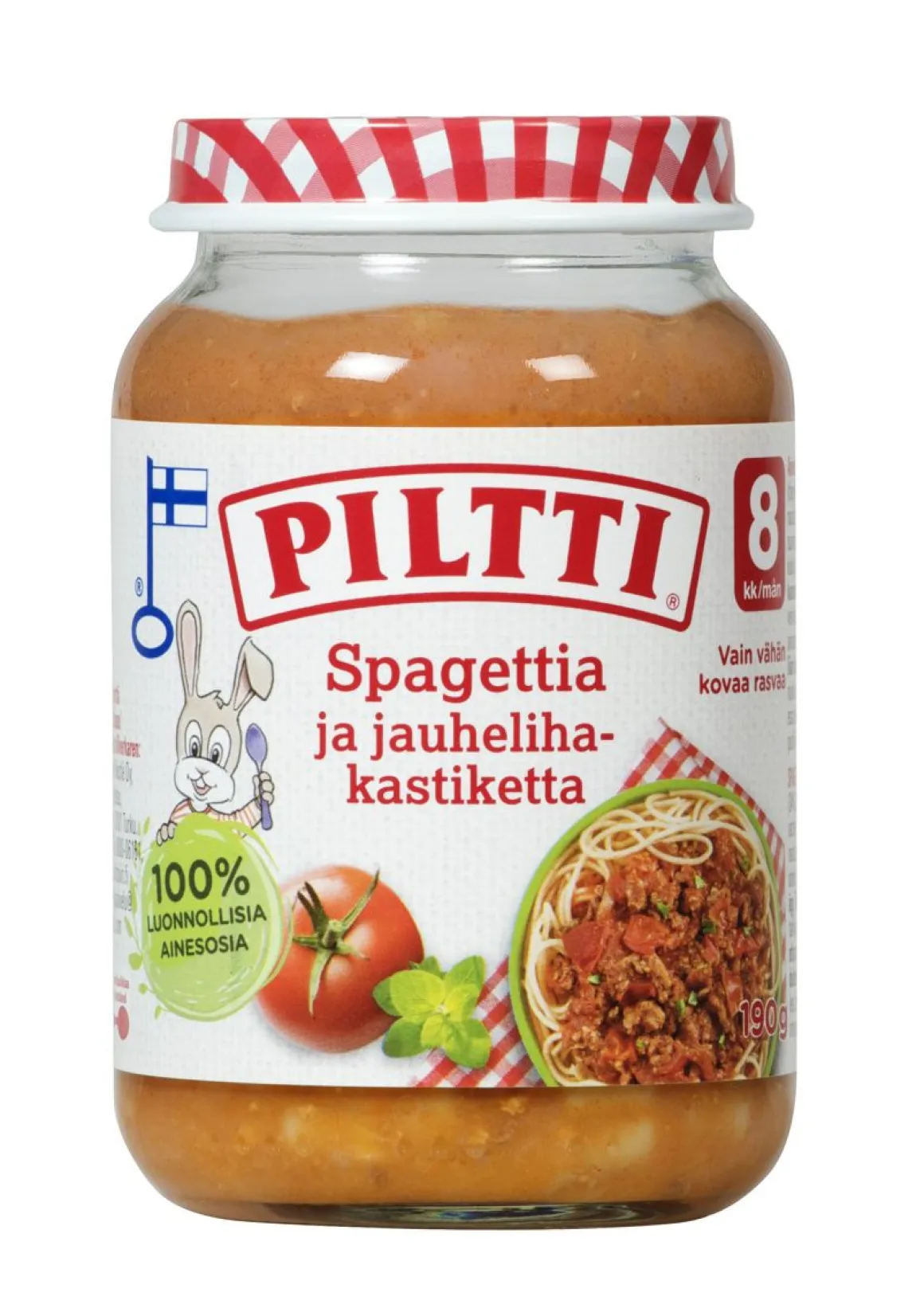 PILTTI SPAGETTIA JA JAUHELIHAKASTIKETTA 8KK 190 G