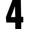 PISLA NUMEROTARRA 4 MUSTA 17CM