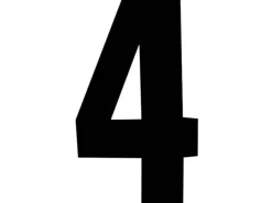 PISLA NUMEROTARRA 4 MUSTA 17CM