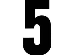PISLA NUMEROTARRA 5 MUSTA 17CM