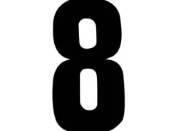PISLA NUMEROTARRA 8 MUSTA 17CM