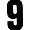 PISLA NUMEROTARRA 9 MUSTA 17CM