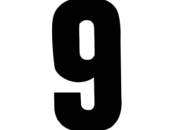 PISLA NUMEROTARRA 9 MUSTA 17CM