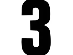 PISLA NUMEROTARRA 3 MUSTA 17CM