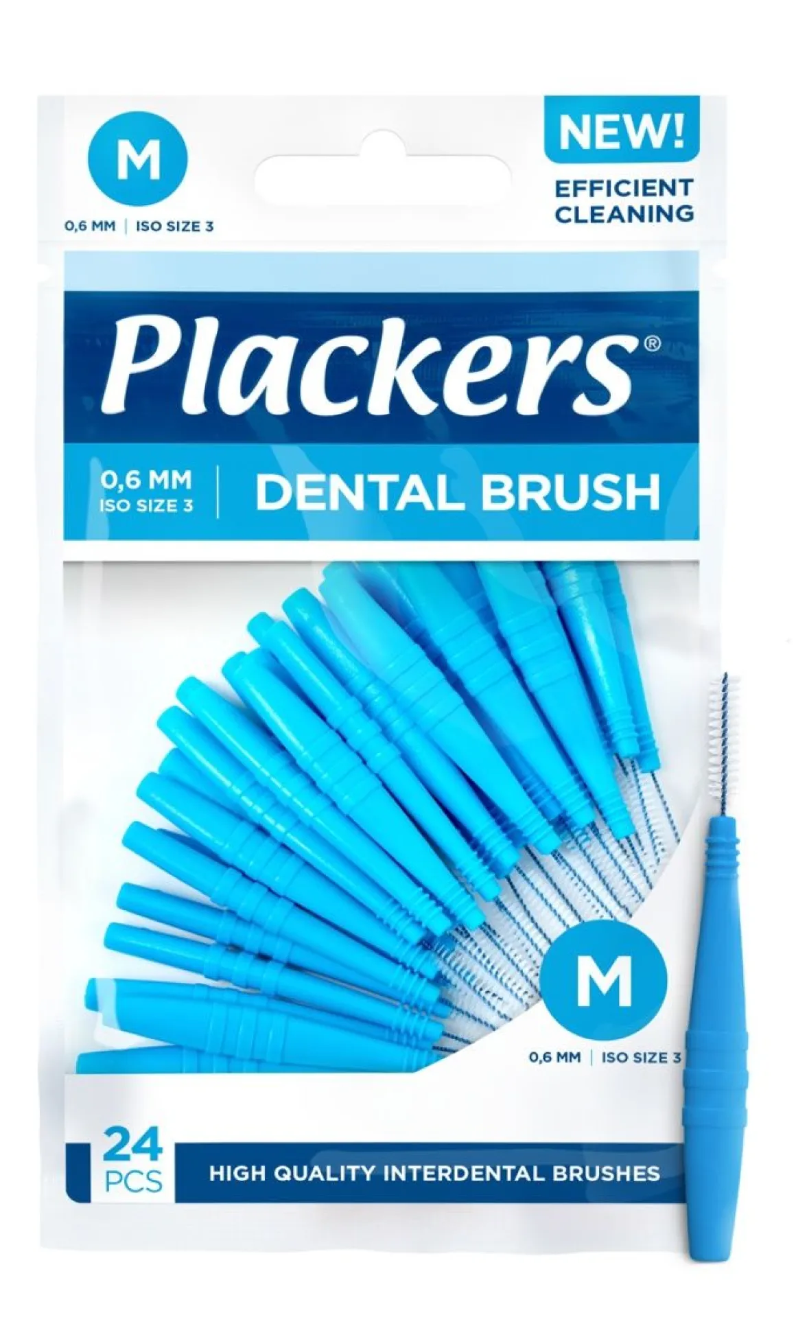PLACKERS DENTAL BRUSH HAMMASVÄLIHARJA 0,6 MM 24 KPL