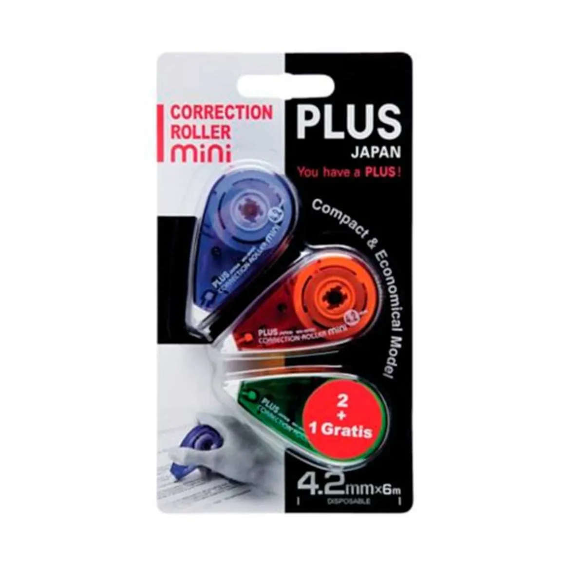 PLUS KORJAUSNAUHA 4,2MM X 6M 2+1 KPL/PKT
