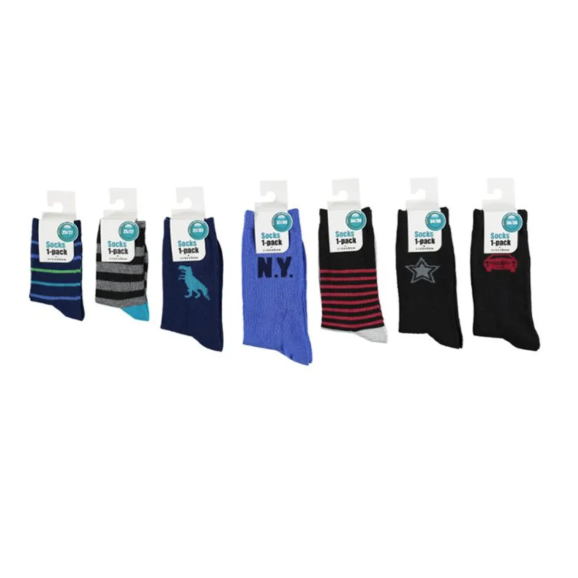 POIKIEN 1-PACK SUKKA, KUOSILAJITELMA, 98% POLYESTER, 2% E