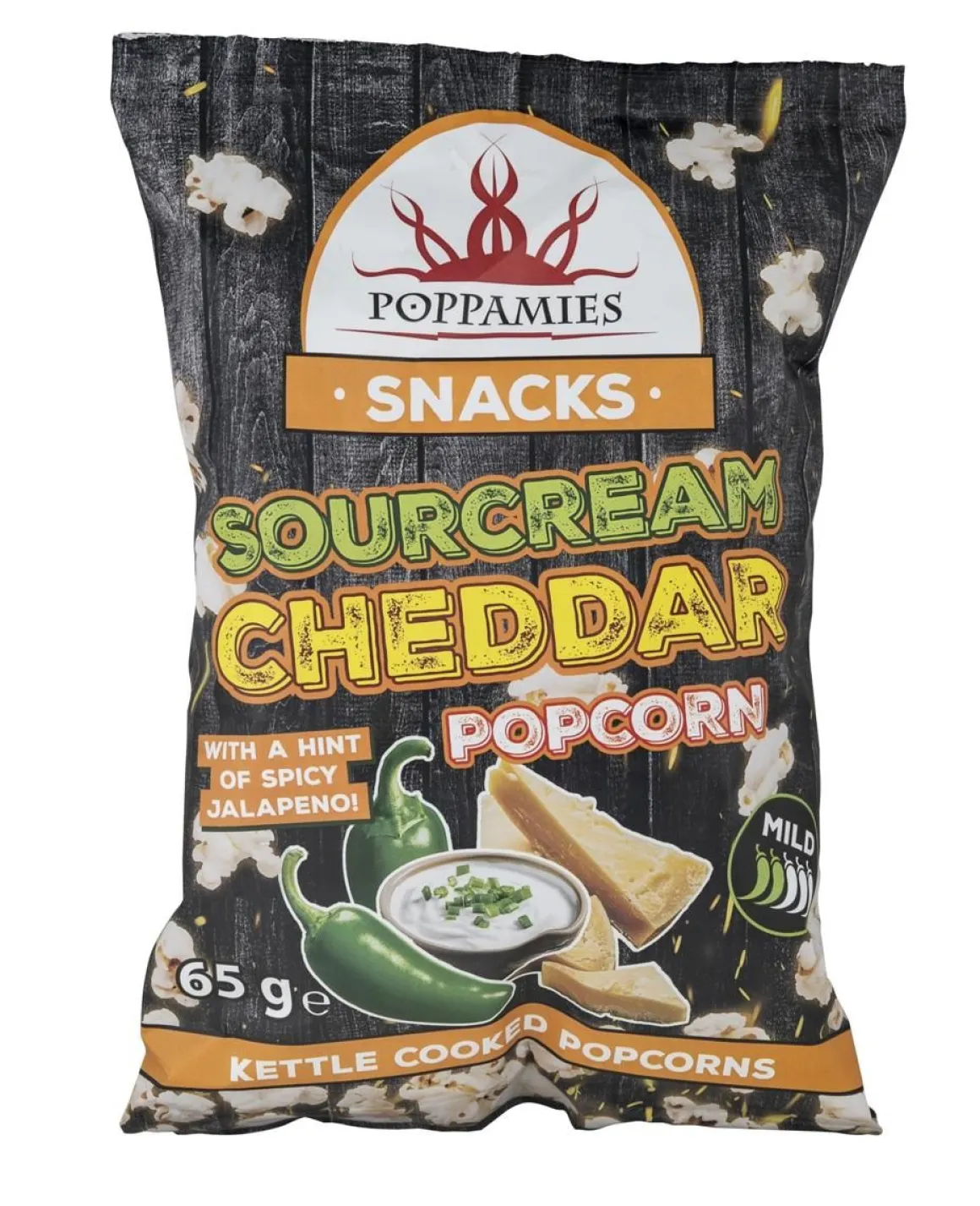 POPPAMIES SNACKS SOURCREAM CHEDDAR POPCORN 65 G