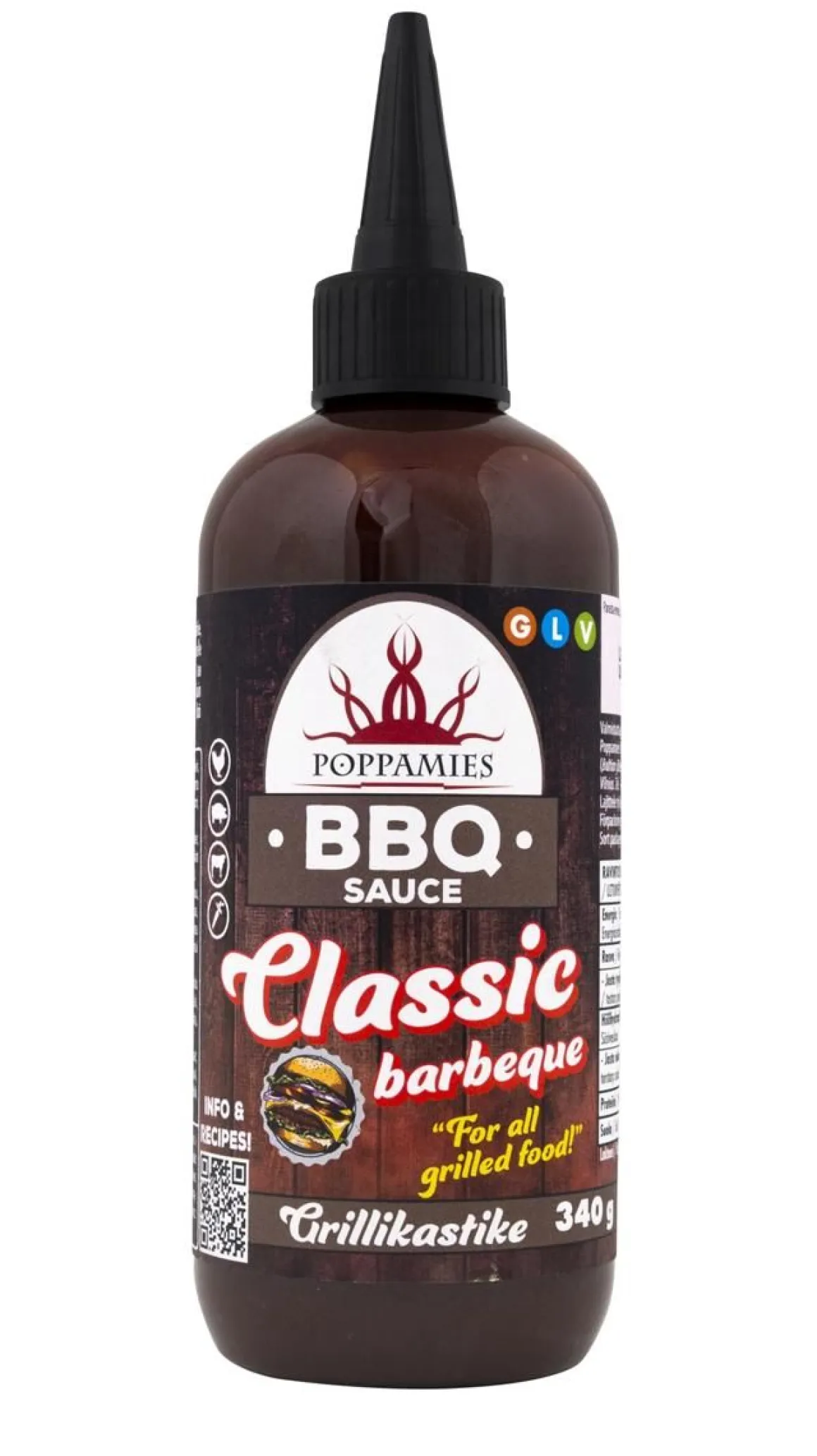 POPPAMIES BBQ SAUCE CLASSIC BARBEQUE KASTIKE 340 G