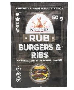 POPPAMIES RUB BURGERS & RIBS MAUSTESEOS 50 G