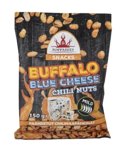 POPPAMIES SNACKS BUFFALO BLUE CHEESE CHILI NUTS 150 G