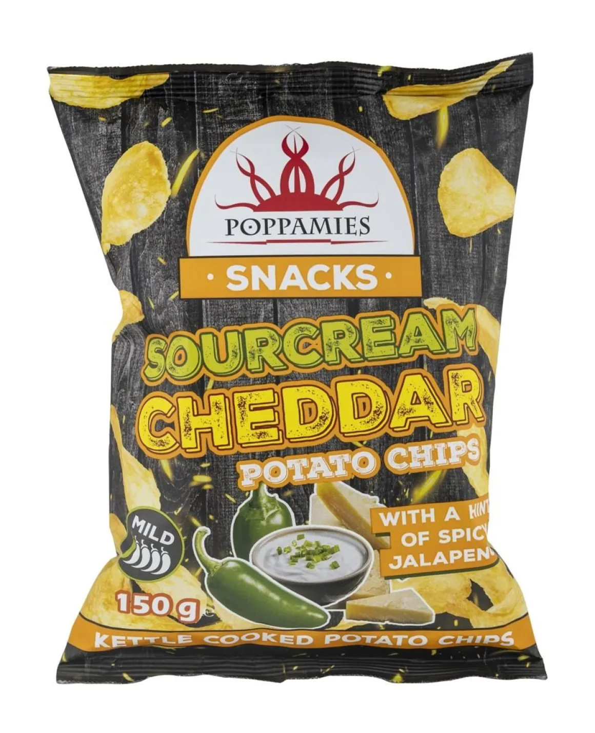 POPPAMIES SNACKS SOURCREAM CHEDDAR PERUNALASTUT 150 G