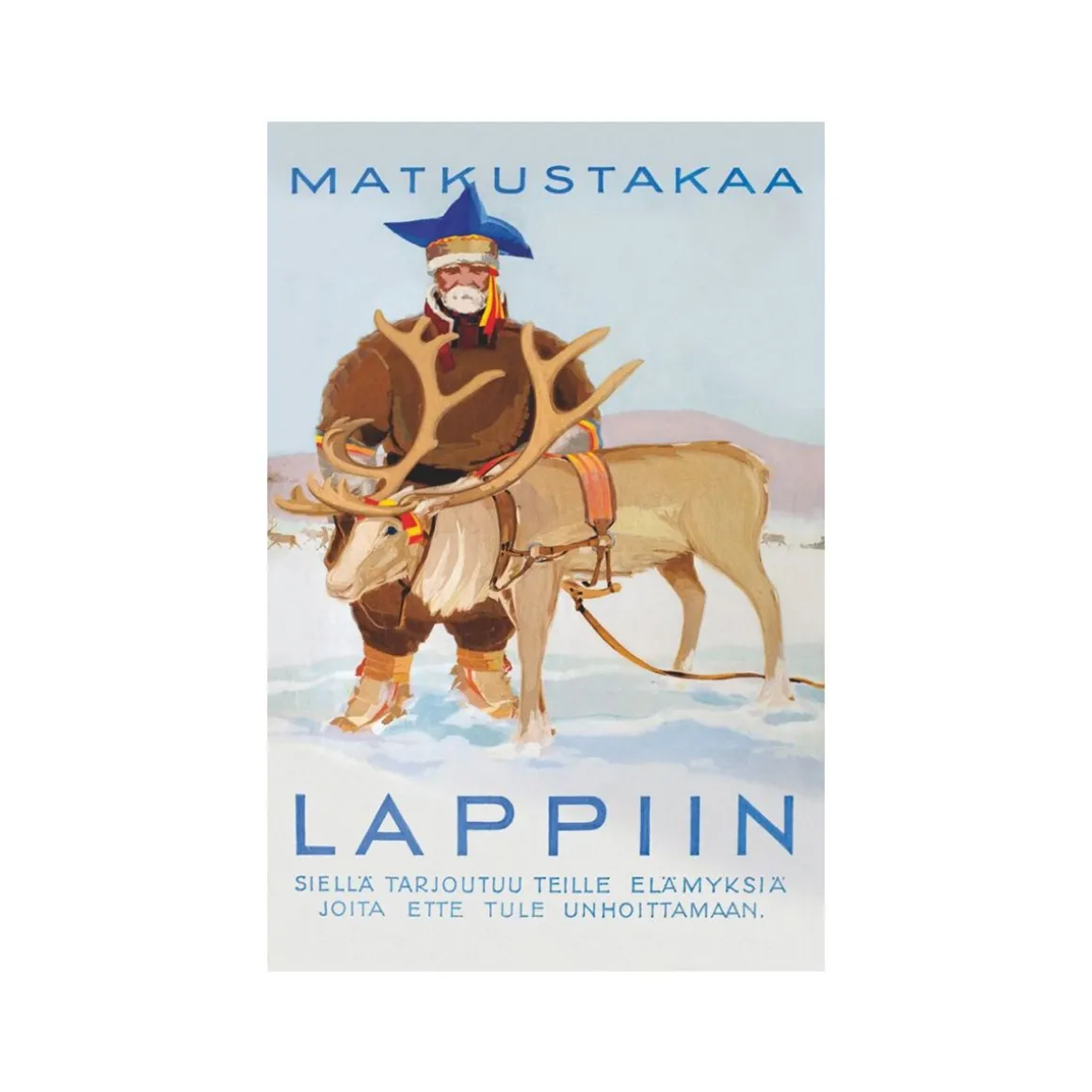 POSTIKORTTI MATKUSTAKAA LAPPIIN