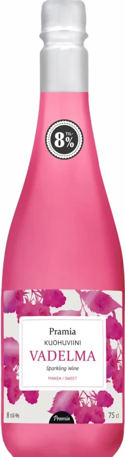 PRAMIA KUOHUVIINI VADELMA 8% KMP 750 ML