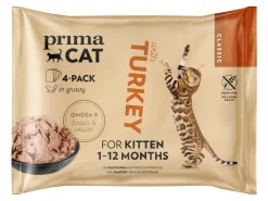 PRIMACAT CLASSIC KALKKUNAA KASTIKKEESSA PENNUT 4*85G 340 G