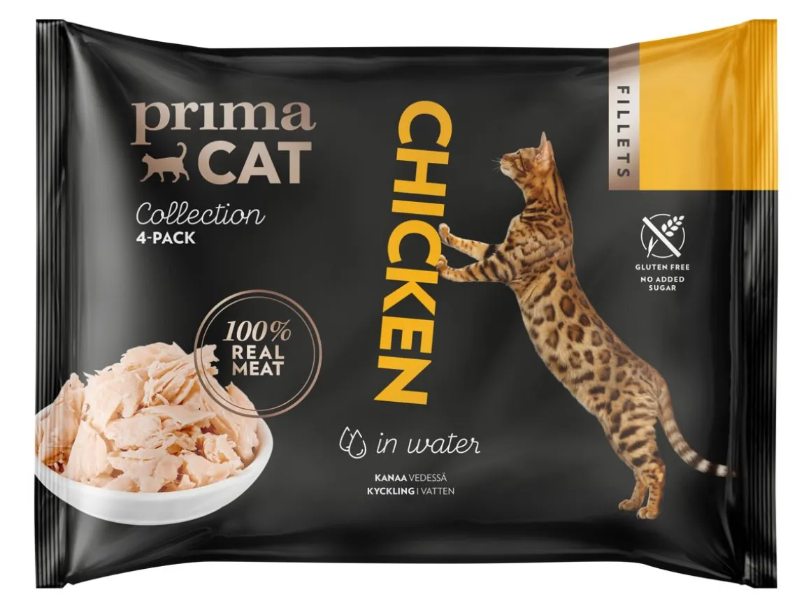 PRIMACAT FILLETS 4*50G KANAA VEDESSÄ 200 G