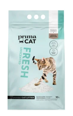 PRIMACAT KISSANHIEKKA FRESH UNSCENTED VALKOINEN 10 L