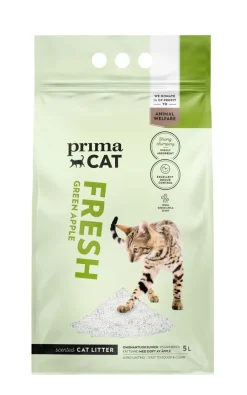 PRIMACAT KISSANHIEKKA FRESH GREEN APPLE VALKOINEN 5 L