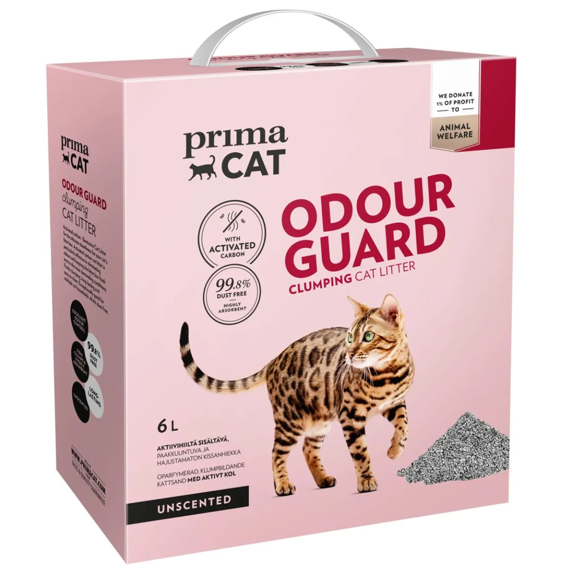 PRIMACAT KISSANHIEKKA FRESH CARBON UNSCENTED 6 L