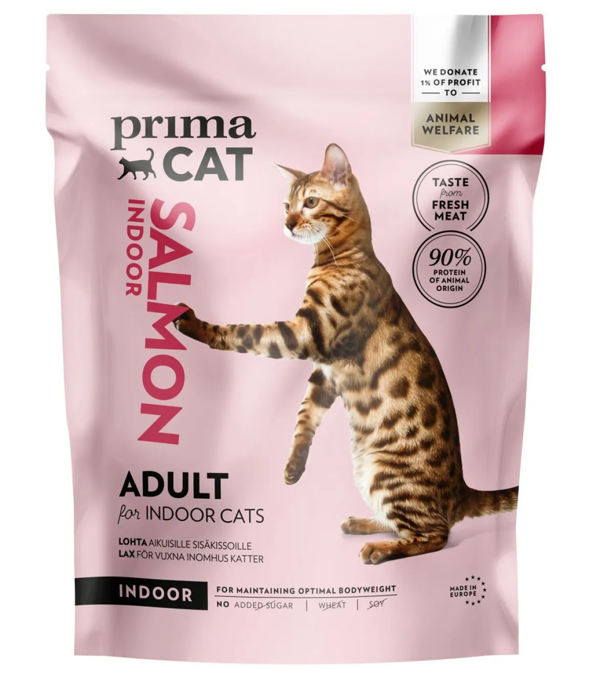 PRIMACAT TÄYSRAVINTO LOHI AIKUISILLE SISÄKISSOILLE 400 G