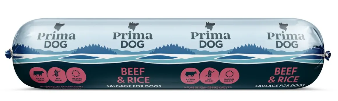 PRIMADOG MAKKARA LIHA-RIISI 800 G