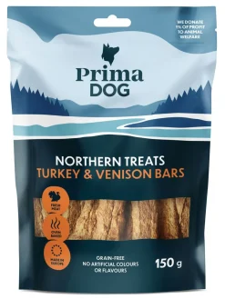 PRIMADOG NORTHERN TREATS KALKKUNA-PEURATANKO 150 G