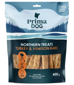 PRIMADOG NORTHERN TREATS KALKKUNA-PEURATANKO 400 G