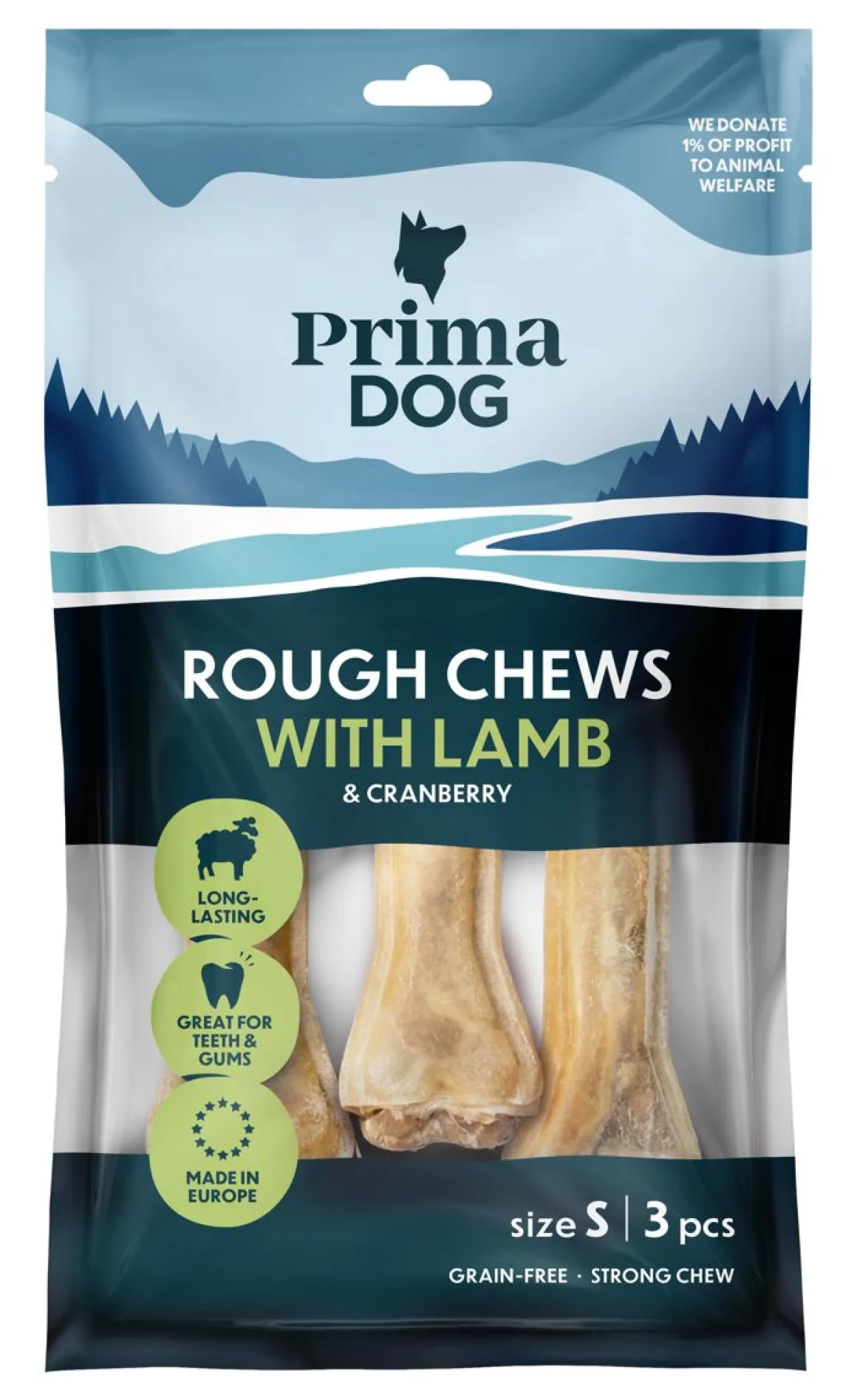 PRIMADOG ROUGH CHEWS PURULUU LAMMAS-KARPALO S 10CM 105 G