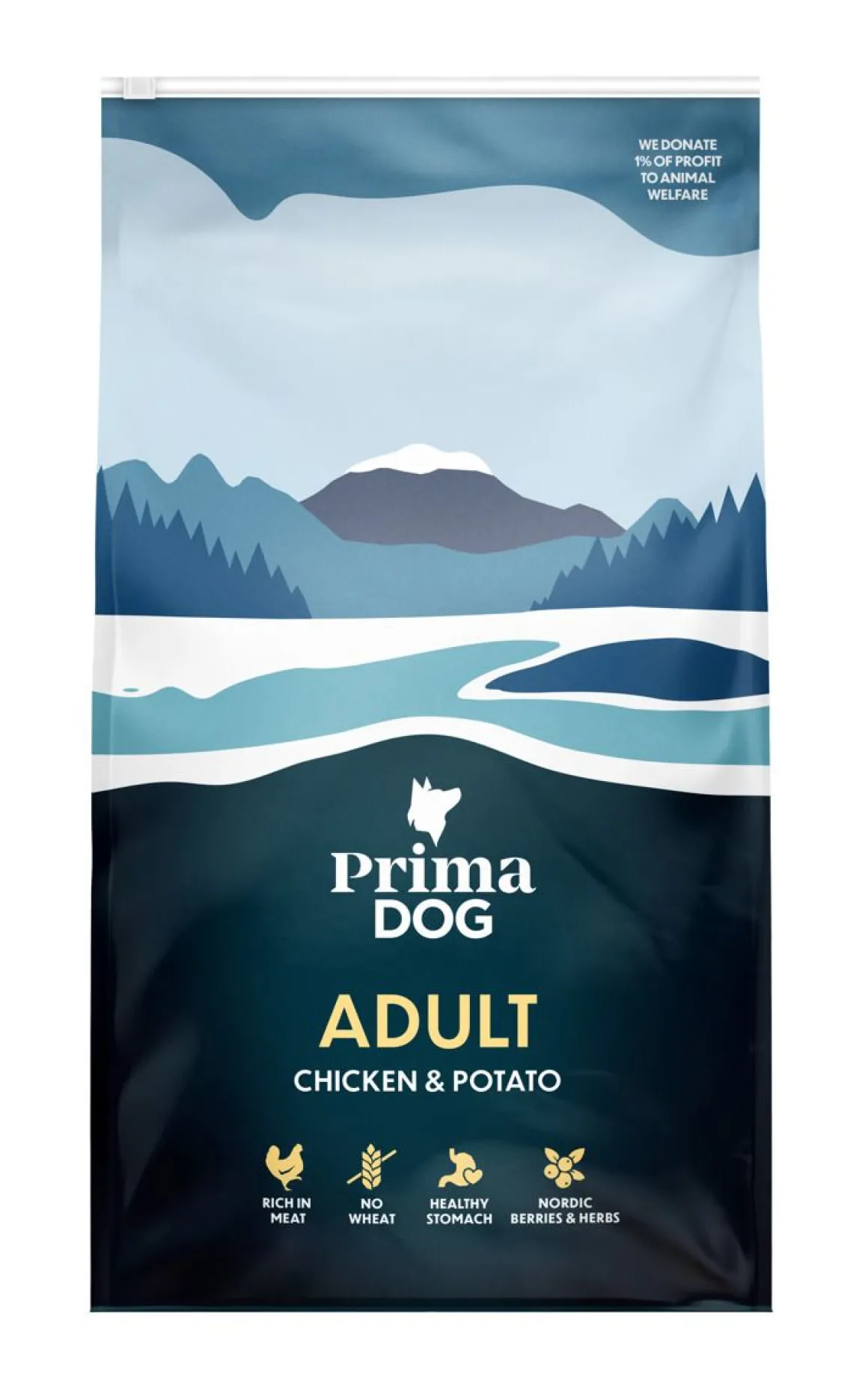 PRIMADOG TÄYSRAVINTO KANA-PERUNA KAIKKI RODUT 10 KG
