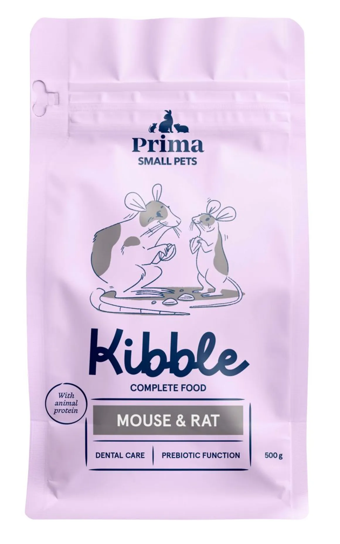 PRIMA SMALL PETS KIBBLE TÄYSRAVINTO HIIRILLE JA ROTILLE 500