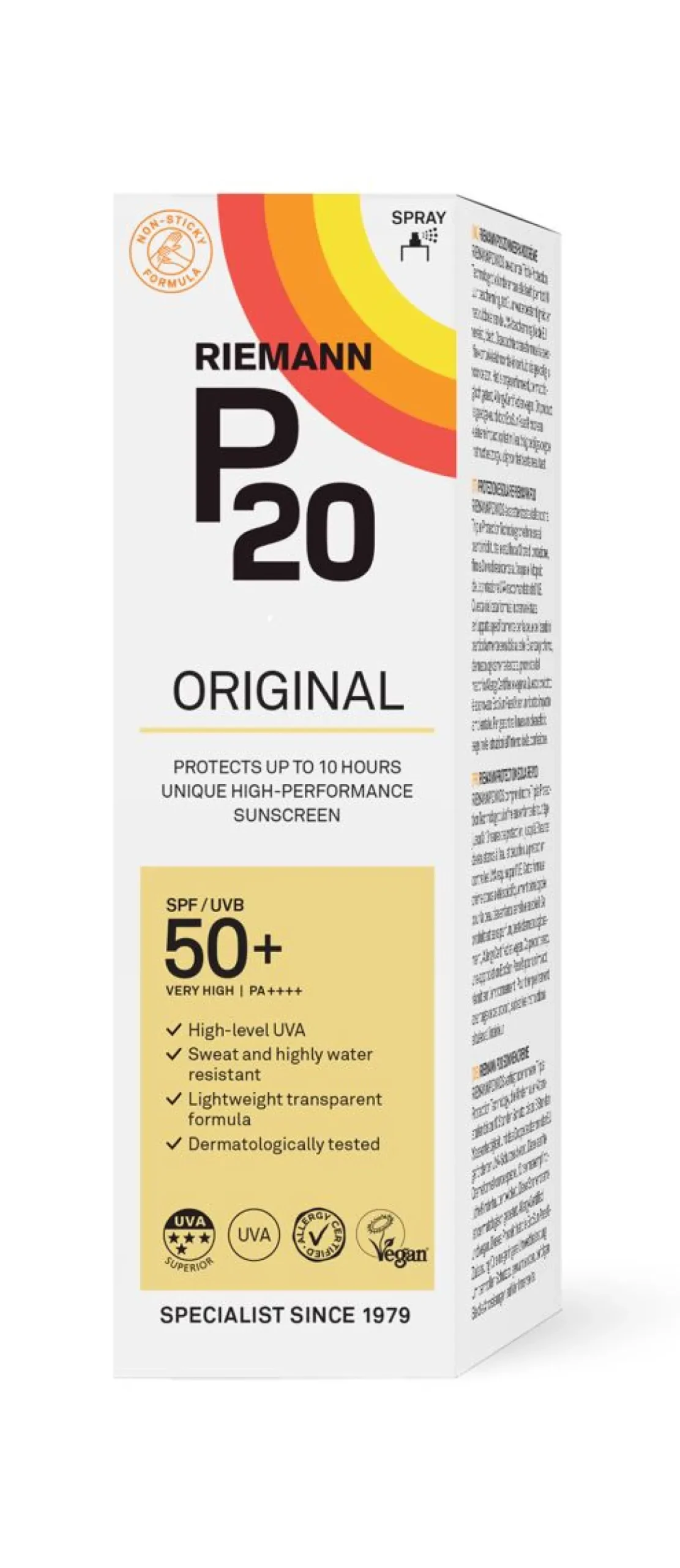 P20 SPF50+ ORIGINAL SPRAY AURINKOSUOJA 85 ML