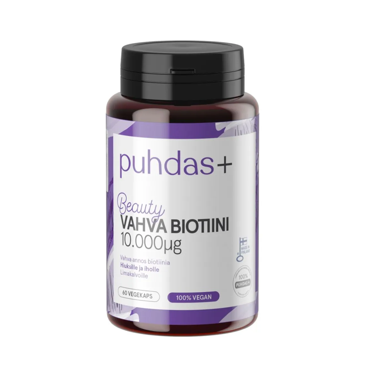 PUHDAS+ BEAUTY BIOTIINI 10.000 G VEGEKAPS 60 KPL