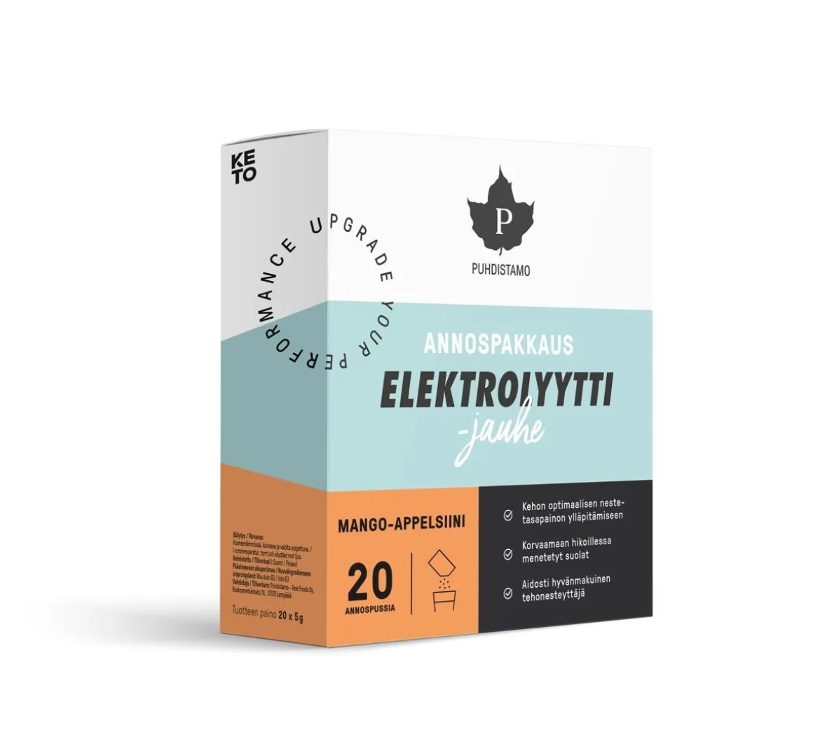 PUHDISTAMO ELEKTROLYYTTIJAUHE ANNOSPAK.- MANGO + APPELSIINI 100G