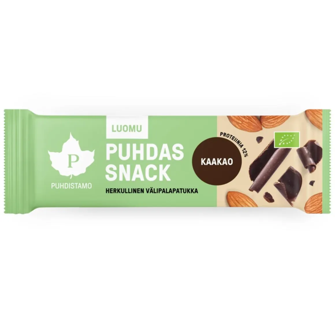 PUHDISTAMO PUHDAS SNACK -PATUKKA, KAAKAO, LUOMU 40 G