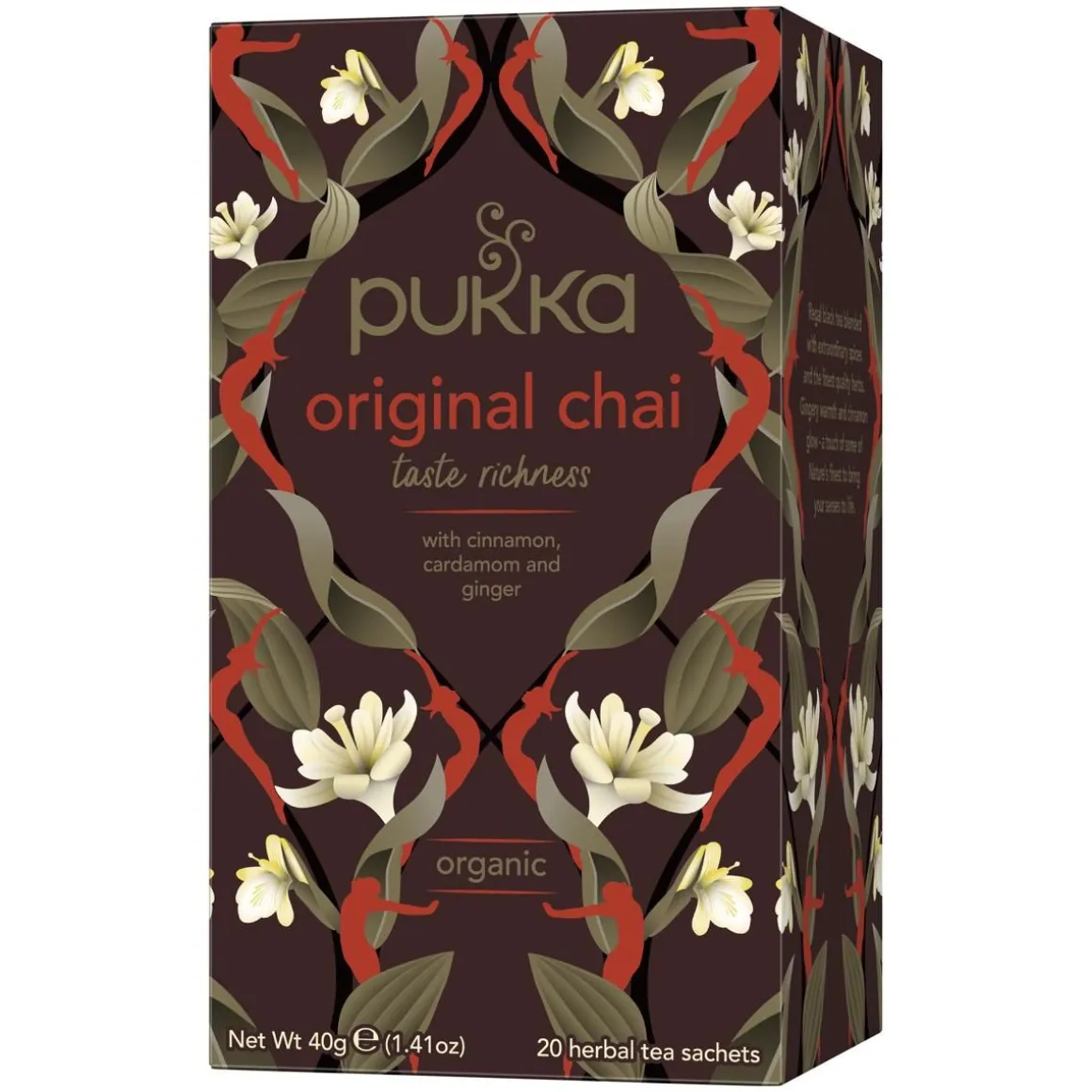 PUKKA MUSTA TEE ORIGINAL CHAI LUOMU 20PS 160 G
