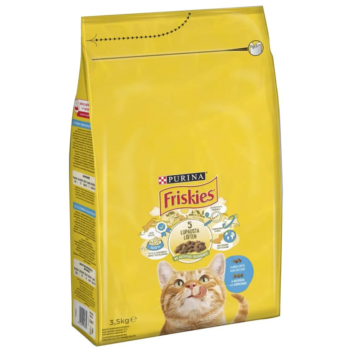 PURINA FRISKIES KISSAN TÄYSRAVINTO ADULT LOHI-KASVIS 3,5 KG