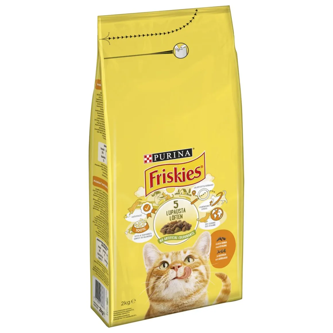 PURINA FRISKIES KISSAN TÄYSRAVINTO ADULT KANA-KASVIS 2 KG