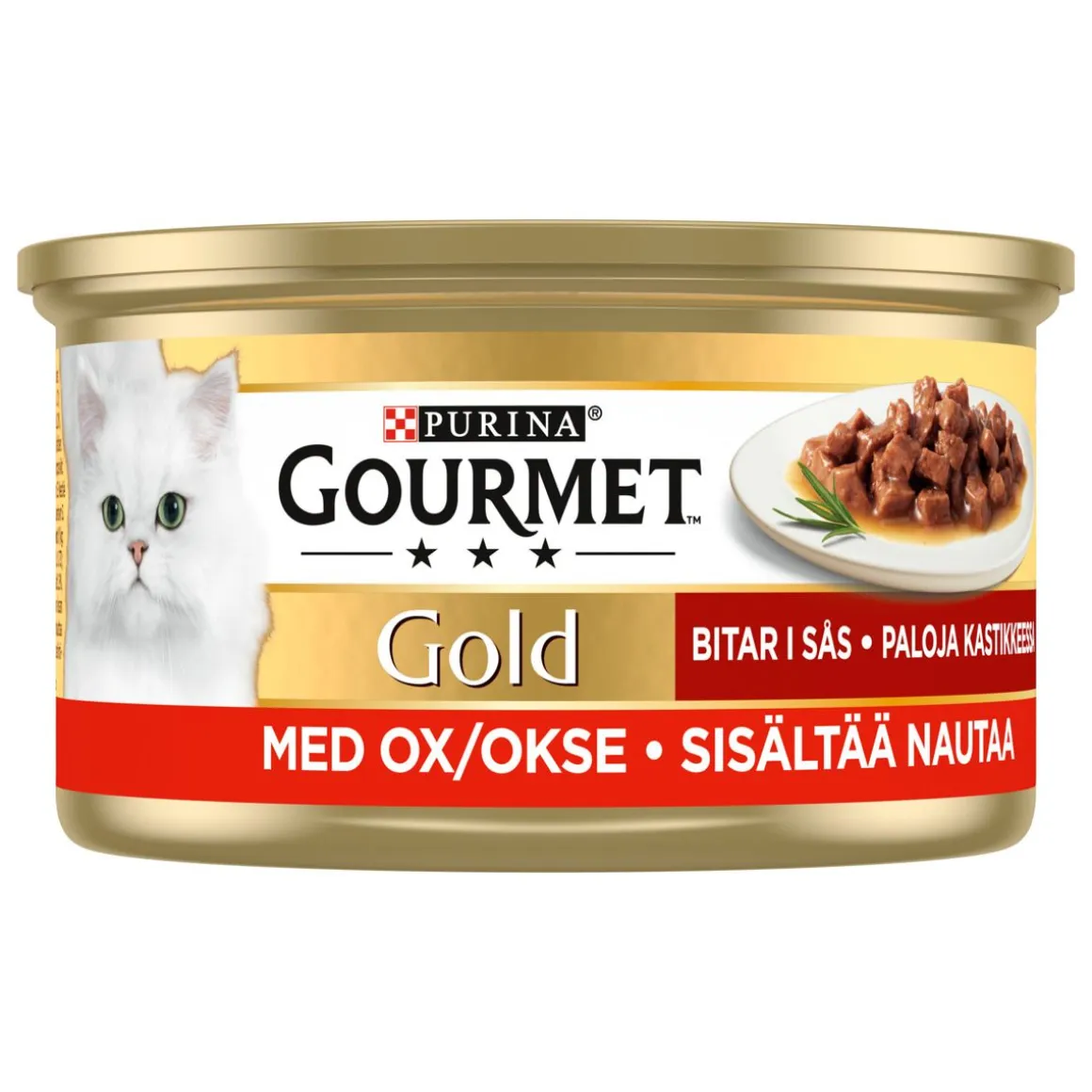PURINA GOURMET GOLD MINITÖLKIT NAUDANLIHAA KASTIKKEESSA 85 G