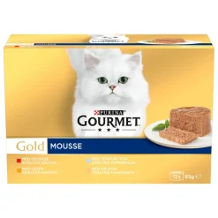 PURINA GOURMET GOLD MINITÖLKIT MOUSSE LAJ 12*85G 1,02 KG