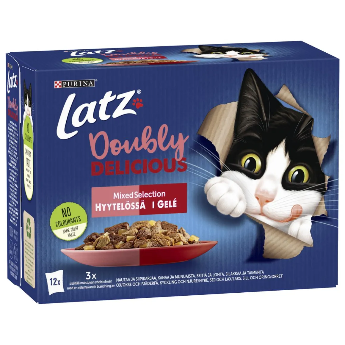 PURINA LATZ AGAIL DOUBLY DELICIOUS MIXED LAJ HYYT 12*85G 1,02 KG