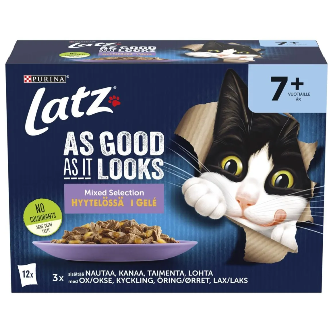 PURINA LATZ AGAIL SENIOR MIXED LAJ HYYT 12*85G 1,02 KG