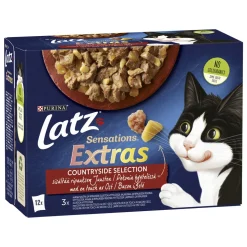 PURINA LATZ SENSATIONS EXTRAS COUNTRYSIDE LAJ HYYT 12*85G 1,02 KG