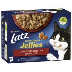 PURINA LATZ SENSATIONS JELLIES COUNTRYSIDE LAJ HYYT 12*85G 1,02 KG