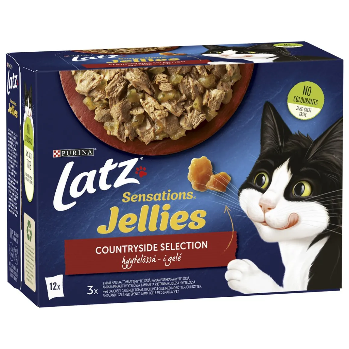 PURINA LATZ SENSATIONS JELLIES COUNTRYSIDE LAJ HYYT 12*85G 1,02 KG