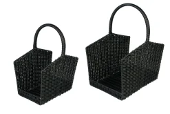 PUUNKANTOKORI POLYRATTAN PIENI MUSTA