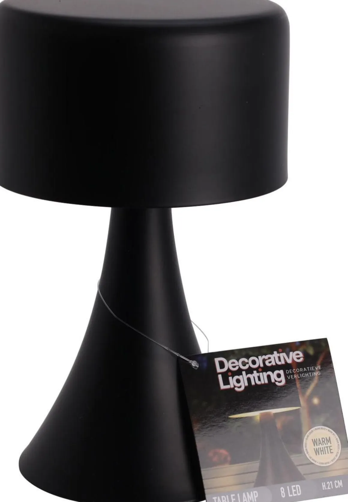 PÖYTÄLAMPPU LED 12X21CM MUSTA