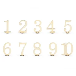 PÖYTÄNUMEROT 1-10, PUUTA
